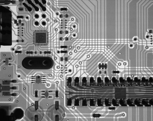 a computer motherboard with many components